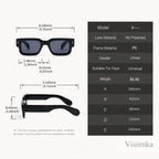 Chunky Square Retro Fashion Glasses 2-Pack - Bold Thick Frame UV400 Eyewear for Men Women, Nightlife Parties, Raves, Festivals, Halloween Costumes & Everyday Statement Look