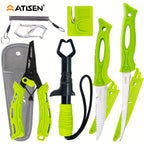 Professional Fishing Knife Set 10/16PCS Fillet & Boning Knife with Road Runner Pliers Fish Lip Gripper Knife Sharpener Retractable S-Buckle Harness, Dishwasher Safe V-Grind Blade - Gift for Fishermen