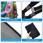 Large Mesh Drawstring Pool Storage Bag 60 Inch – Heavy Duty Net Organizer for Inflatable Pool Floats, Swim Rings, Beach Toys & Swimming Pool Accessories, Waterproof Breathable Carry Bag