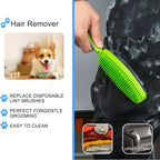 Silicone Pet Hair Remover Brush for Dogs & Cats – Gentle Grooming Deshedding Tool with Relaxing Massage Effect, Removes Loose Fur from Clothes, Car Seats, Sofa & Upholstery, Easy Self-Cleaning, 4 Colors