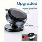 Magnetic Phone Holder with Vacuum Suction Cup, 360° Adjustable Hands-Free Phone Mount for Car, Gym, Mirror & Smooth Surfaces, Universal Magnetic Suction Phone Stand Compatible with All Smartphones