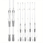 Carbon Fiber Fishing Rod Casting & Spinning Fast Action Sensitive Tip EVA Grip for Freshwater Saltwater Bass Fishing – 165cm 180cm 210cm, Lightweight High-Power White Fishing Pole