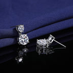 5 Carat Moissanite Stud Earrings for Women – 925 Sterling Silver Drop Earrings, Brilliant Luxury Fine Jewelry, Perfect Gift for Christmas, Valentine's Day & Special Occasions