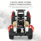 1/12 Scale RC Military Truck 6x6 All-Terrain Crawler with Metal Frame & Dual Differential – Remote Control Heavy Duty Army Truck for Boys, Kids Christmas Gift & Room Decor