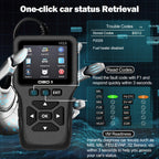 Professional OBD2 Scanner with 35,901 DTC Library – Check Engine Code Reader, Mode 6 & Mode 8, I/M Readiness, Live Data, O2 Sensor Test, VIN Retrieval, 10 Languages, Compatible with All OBDII Cars Since 1996
