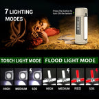 Extendable Magnetic LED Work Light Rechargeable – 7 Lighting Modes, 360° Adjustable Foldable Inspection Light for Auto Repair, Machinery, Camping, Hiking, Fishing & Emergencies