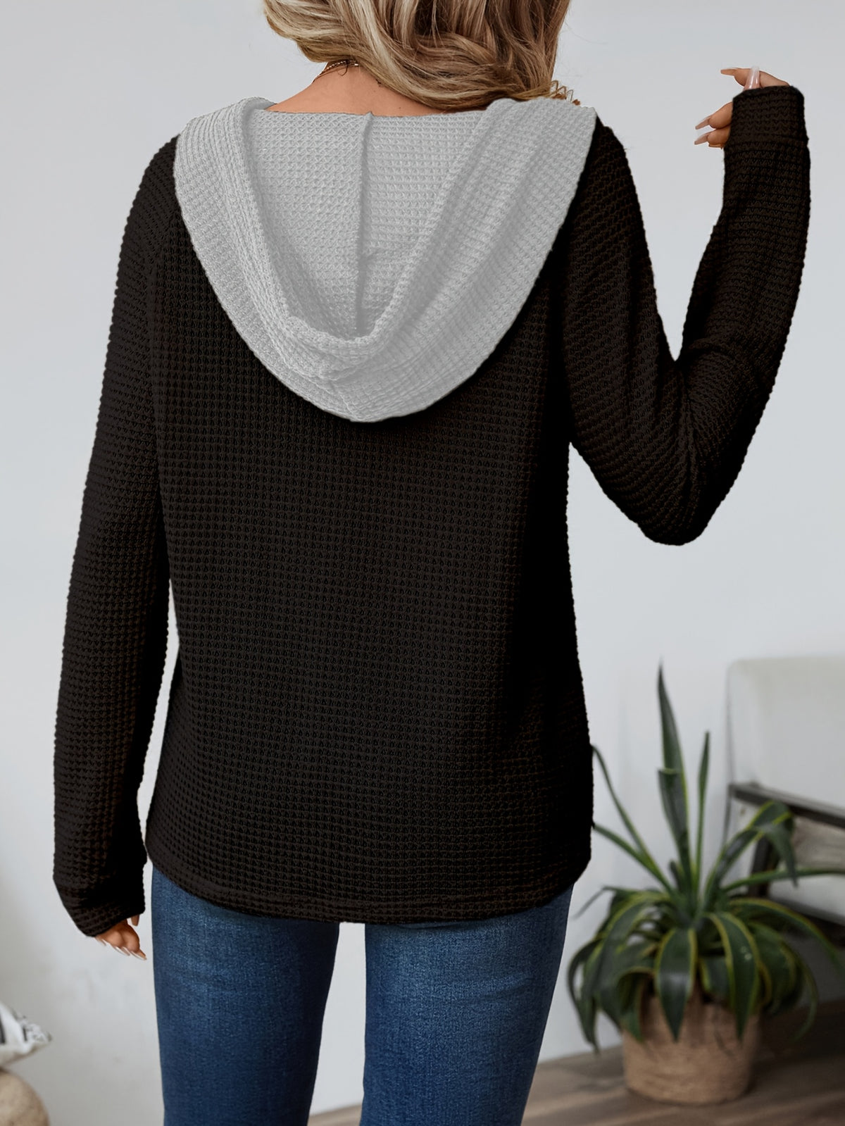 Women's Long Sleeve Hoodie Casual Pullover Sweatshirt Solid Color Loose Fit Cozy Everyday Wear Top Off-White Black Pink S M L XL XXL