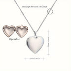 Custom Pet Photo Locket Necklace – Personalized Openable Heart Pendant with Dog & Cat Picture, Memorial Keepsake Jewelry & Sympathy Gift for Pet Loss