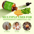 Pure Natural Essential Oils 4 FL OZ – Lavender Eucalyptus Frankincense Peppermint Lemon Sweet Orange for Diffuser Aromatherapy Soap Candle Body Oil