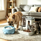 Slow Feeder Bowl for Dogs & Cats - Fun Rolling Ball Puzzle Feeder & Portion Control Dispenser, Controls Eating Speed, Prevents Bloat, Ideal for Senior Dogs & Picky Eaters