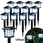 Solar Outdoor Lights LED Garden Path Lights IP44 Waterproof Landscape Lighting for Sidewalk Driveway Lawn Yard Courtyard – Warm White, Pack of 6, 12 or 24 – Christmas & Holiday Decor