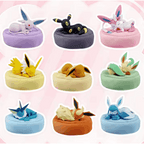 Pokemon Sleeping Eevee Full Set 9pc No Repeat – Vaporeon Flareon Jolteon Espeon Umbreon Leafeon Glaceon Sylveon Figures, Anime Collectible Toy Gift for Kids & Fans, Birthday Christmas Present