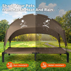 Elevated Dog Bed with Removable Canopy Shade Tent – Portable Raised Outdoor Cooling Pet Cot for Dogs & Cats, Breathable Mesh, Lightweight Foldable Design for Camping, Yard & Patio