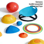 Spinning Sensory Chair for Kids with Autism ADHD Durable Plastic Metal Outdoor Indoor Balance Coordination Attention Therapy Seat Red Blue Sensory Play Equipment for Children