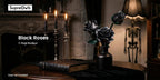 Gothic Black Rose 3D Building Brick Set 152 Pieces Artificial Flower Bouquet Display Model Kit Three Black Roses Unique Gift for Adults Teens Valentine Birthday Halloween Christmas