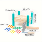 Pounding Table Toy for Toddlers Five-Color Knocking Nail Hammer Set Color Recognition Hand-Eye Coordination Parent-Child Interactive STEM Educational Toy Birthday Christmas Gift for Kids