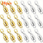 Magnetic Necklace Clasp Set 18 Pieces Gold and Silver – Magnetic Jewelry Clasp Converter with Lobster Clasps for Bracelets Necklaces and Chains – Easy Arthritis-Friendly Jewelry Fastener