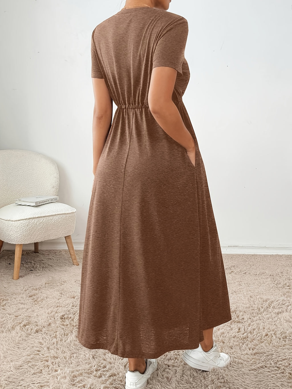 Women's Stretchy Bodycon Midi Dress Solid Color Slim Fit Casual Party Dress High Elasticity Knit Fabric All Season Comfortable Wear Dark Gray Dark Green Black XS-XL