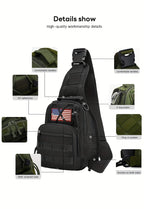 Tactical Sling Backpack – Lightweight Crossbody Daypack for Cycling, Hiking, Travel & Daily Use, Multiple Colors with Flag Patch Option