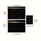 Hivillexun Black Magnetic Dry Erase Board Set of 3 – Monthly, Weekly & Daily Planner Boards for Refrigerator & Wall, Family Organizer Calendar with 8 Dry Erase Markers Included