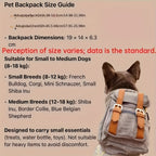 Multifunctional Pet Carrier Backpack with Safety Harness for Small Medium Dogs - Adjustable Chest 17.72-25.59 Inch Portable Dog Travel Bag for Daily Use Hiking Outdoor - Blue Grey Red Check