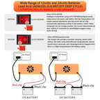 Smart Universal Battery Charger 12V 24V with LCD Screen Pulse Repair Trickle Maintainer for Car Truck Motorcycle Boat Lawn Mower Harvester – Automatic Temperature Regulation