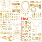 Retro Jewelry Set for Women 35-68pcs Butterfly Heart Star Moon Charms Elegant Mixed Lot Daily Wear & Gift