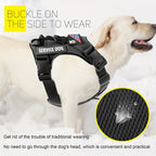 Dog Vest Harness Set with Leash – Adjustable No-Pull Harness Includes 5 Patches, Seat Belt, Collapsible Bowls & Poop Bag Dispenser for Training Walking Hiking XS to XL