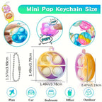 Mini Pop Bubble Fidget Sensory Toys 40 Pack - Push Bubble Stress Relief Toy for Kids, Assorted Random Colors, Classroom Prize Box Stuffers, Birthday Party Favor Goodie Bag Fillers, Anxiety Relief Toy