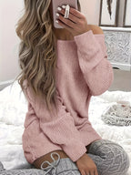 Women's Cross-Back Cutout Knit Dress Y2K Style Hollow Out Bodycon Pink Solid Color Fall Winter XS S M L XL XXL