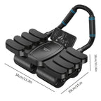 Ab Roller Wheel 6-Wheel Automatic Rebound Core Workout Abdominal Exercise Wheel with Elbow Pads Phone Holder for Home Gym Full Body Training Men Women Black