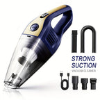 Cordless Handheld Vacuum Cleaner 5000Pa Strong Suction USB Rechargeable Portable Wireless Vacuum for Car Interior, Home, Office & Pet Hair – 40dB Low Noise, 2000mAh Battery, One-Click Dust Empty