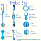 Dog Chew Toy Pack 5, 10 or 15 Pieces – Assorted Puppy Teething Toys with Rope Knots, Balls & Spiky Rings, Interactive Chewing & Entertainment Bundle for Small Dogs, Random Styles & Colors