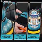 Cordless Car Polisher Buffer 8-Speed 5000 RPM 5-Inch Pad – Dual Power Battery & Plug-In Car Polishing Kit for Scratch Removal Auto Detailing Paint Correction – Red Yellow & Polishing Machine Variants