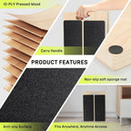 Adjustable Wooden Slant Board for Calf Stretching – Non-Slip Incline Wedge Stretcher for Squats Ankle Foot Mobility Heel Stretch Physical Therapy Balance