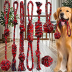7-Piece Dog Rope Knot Chew Toy Set – Durable Interactive Tug & Teeth Cleaning Rope Toys for Small, Medium & Large Dogs, Indoor & Outdoor Training Play Set for Puppies and Adult Dogs
