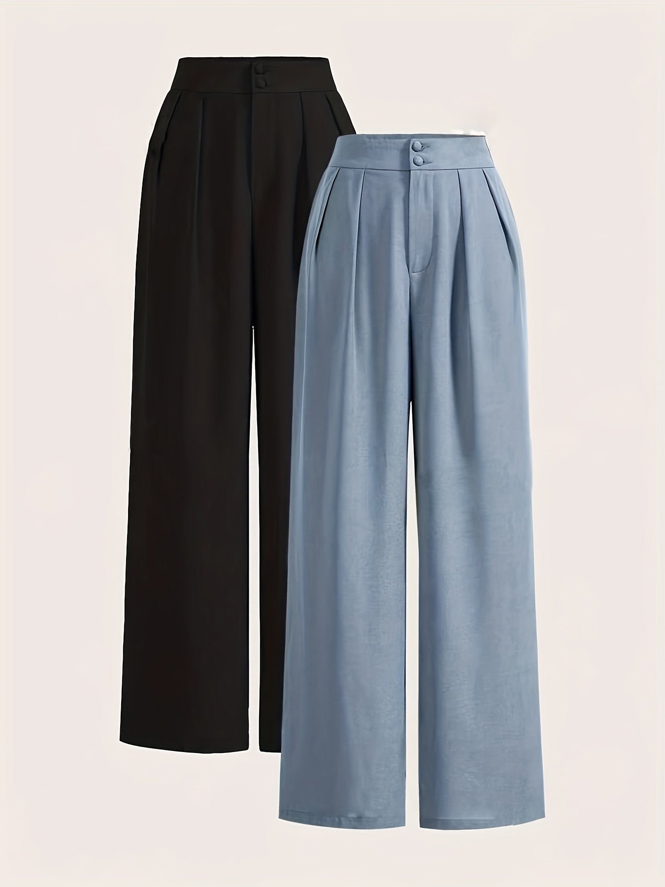 High-Waisted Wide-Leg Pants Two-Piece Set for Women – Trendy Matching Outfit, Casual & Chic Loungewear Coord Set