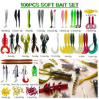 346pcs Fishing Lures Kit with Tackle Box – Crankbaits, Minnow, Spinnerbaits, Soft Baits, Jigs, Hooks, Weights & Sinkers for Freshwater Saltwater Fishing, Complete Tackle Set Gift for Men