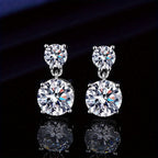5 Carat Moissanite Stud Earrings for Women – 925 Sterling Silver Drop Earrings, Brilliant Luxury Fine Jewelry, Perfect Gift for Christmas, Valentine's Day & Special Occasions