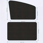 Magnetic Car Sunshade Curtains 4-Piece Set - Black Mesh UV Protection & Heat Insulation, Easy Install on Car Windows & Windshield, Universal Fit for Cars, SUVs & Trucks