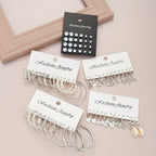 108pcs Women Jewelry Set Vintage Butterfly Heart Rhinestone Necklace Bracelet Anklet Ring Earrings Bundle Multi-Layer Chains Silver Fashion Jewelry Gift for Her