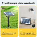Solar LED String Lights Outdoor Waterproof 50FT & 100FT – ST38 Shatterproof Dimmable Bulbs, USB-C & Solar Powered, 4 Modes, for Patio Yard Pool Garden Wedding Camping Christmas Decor