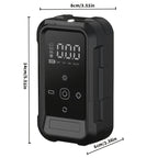 Portable Cordless Tire Inflator – Smart Wireless Air Compressor with Digital Tire Pressure Gauge & LED Light for Cars, Motorcycles, Bicycles & Balls, Type-C Fast Charging