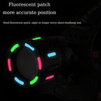 LED Headlamp Rechargeable 4 Modes Adjustable Focal Length 90° Tilt Warning Taillight Camping Hiking Adventure Emergency Repair Work Durable Headlight for Adults