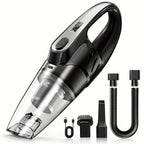 Cordless Car Vacuum Cleaner 6000PA High-Power Suction, 2000mAh Rechargeable Handheld Vacuum with 5 Accessories, Quiet Motor for Car Interior, Home & Pet Hair – Pink Women's Gift