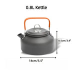 Camping Cookware Mess Kit 8/9/14/15 Piece, Portable Non-Stick Aluminum Alloy Camp Cook Set with Kettle Pot Frying Pan Plates Utensils, Lightweight Backpacking Outdoor Cooking Gear for Hiking & Travel