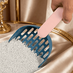 Cat Litter Scoop Set with Wall-Mount Hook – 2-Piece Lightweight Cat Litter Box Cleaning Kit with Scoop & Holder, Easy-Clean Pet Litter Tool for Litter Box Maintenance, Random Color