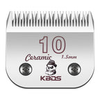 Detachable Ceramic Pet Clipper Blade #10 - High Carbon Steel, Compatible with Andis, Oster & A5 Clippers - Professional Dog Grooming Replacement Blade (1/16" / 1.5mm Cut)