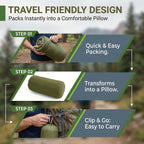 Outdoor Camping Puffy Blanket Foldable Lightweight Warm DWR Water Resistant with 3D Eye Mask 140x200cm for Camping Travel Car Beach Stadium Hammock Sofa Festival