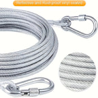 Heavy Duty Dog Tie-Out Cable 250lb with Reflective Design & Stainless Steel Swivel Hook – Tangle-Free Leash for Large Dogs – Yard, Outdoor & Camping – 30"/50ft/177" Options – Velora